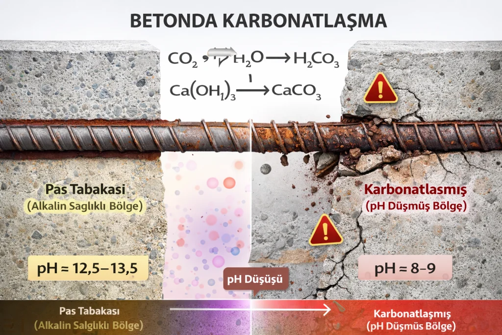 betonda karbonatlaşma